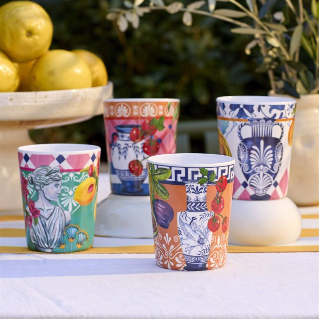 La La Land - Mediterranean Summer Set of 4 - Melamine Cups