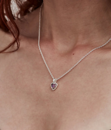 MINI LOVE CLAW NECKLACE - MYSTIC QUARTZ