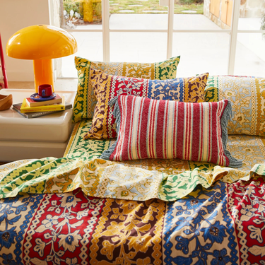 Selene Woven Cushion - Crimson Feather Insert Item