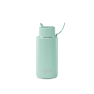 Limited Edition Ceramic Reusable Bottle - 34oz Peppermint