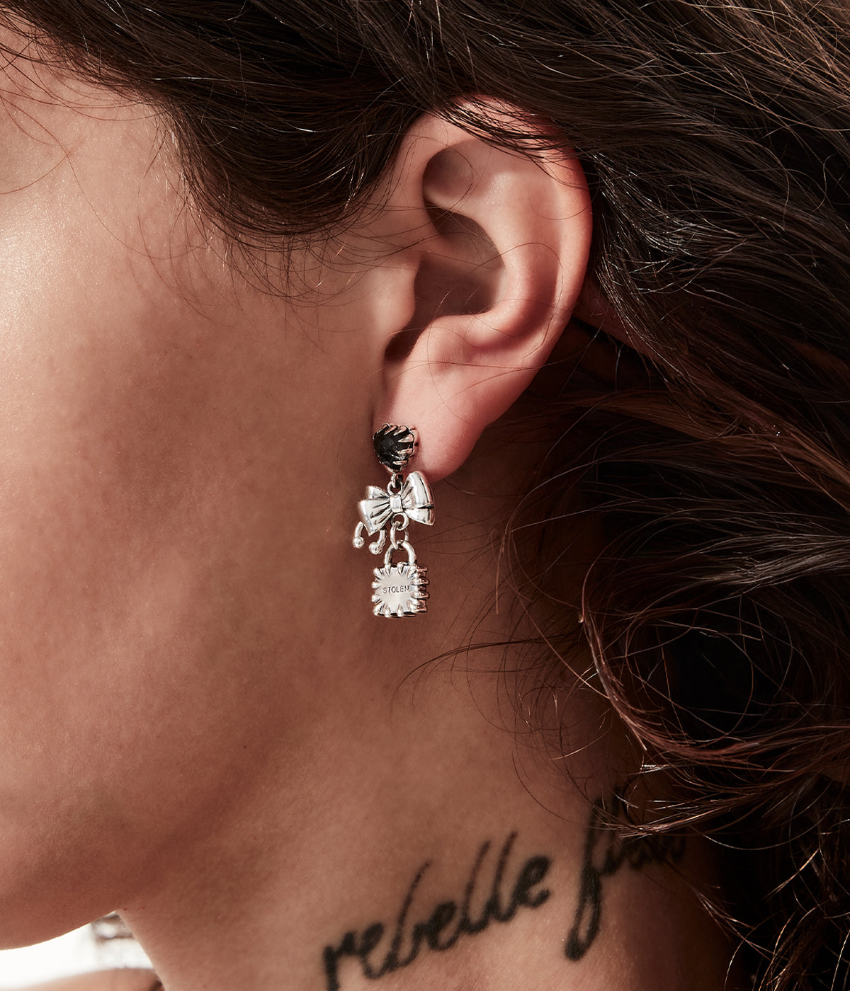 Love Locked Bow Earrings