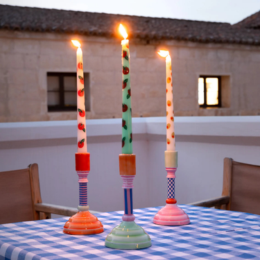 Olive Taper Dinner Candles - 2 Pack