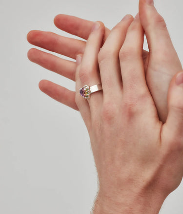 LOVE CLAW RING - MYSTIC QUARTZ