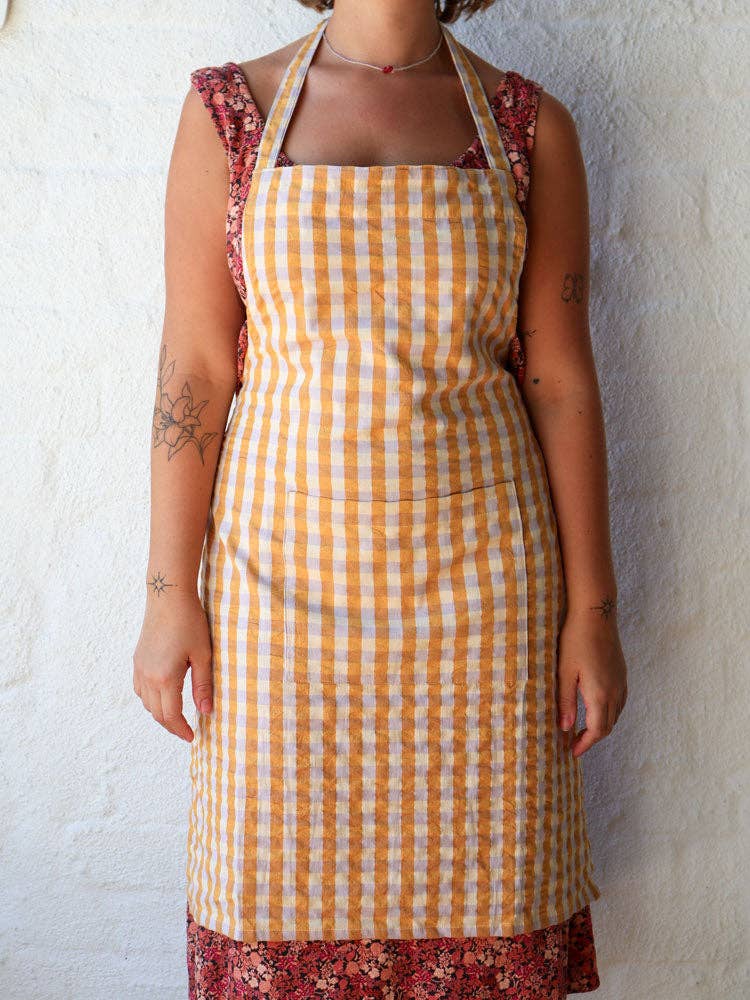 Mango Seersucker Apron