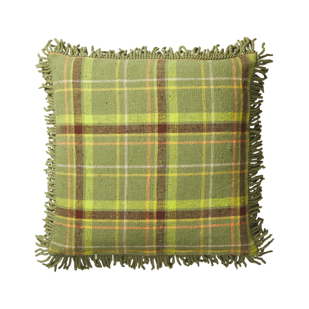 Frances Woven Cushion - Moss Feather Insert