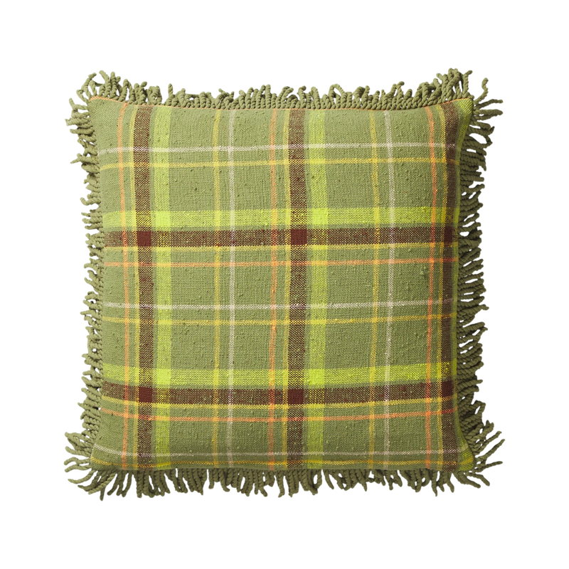 Frances Woven Cushion - Moss Feather Insert