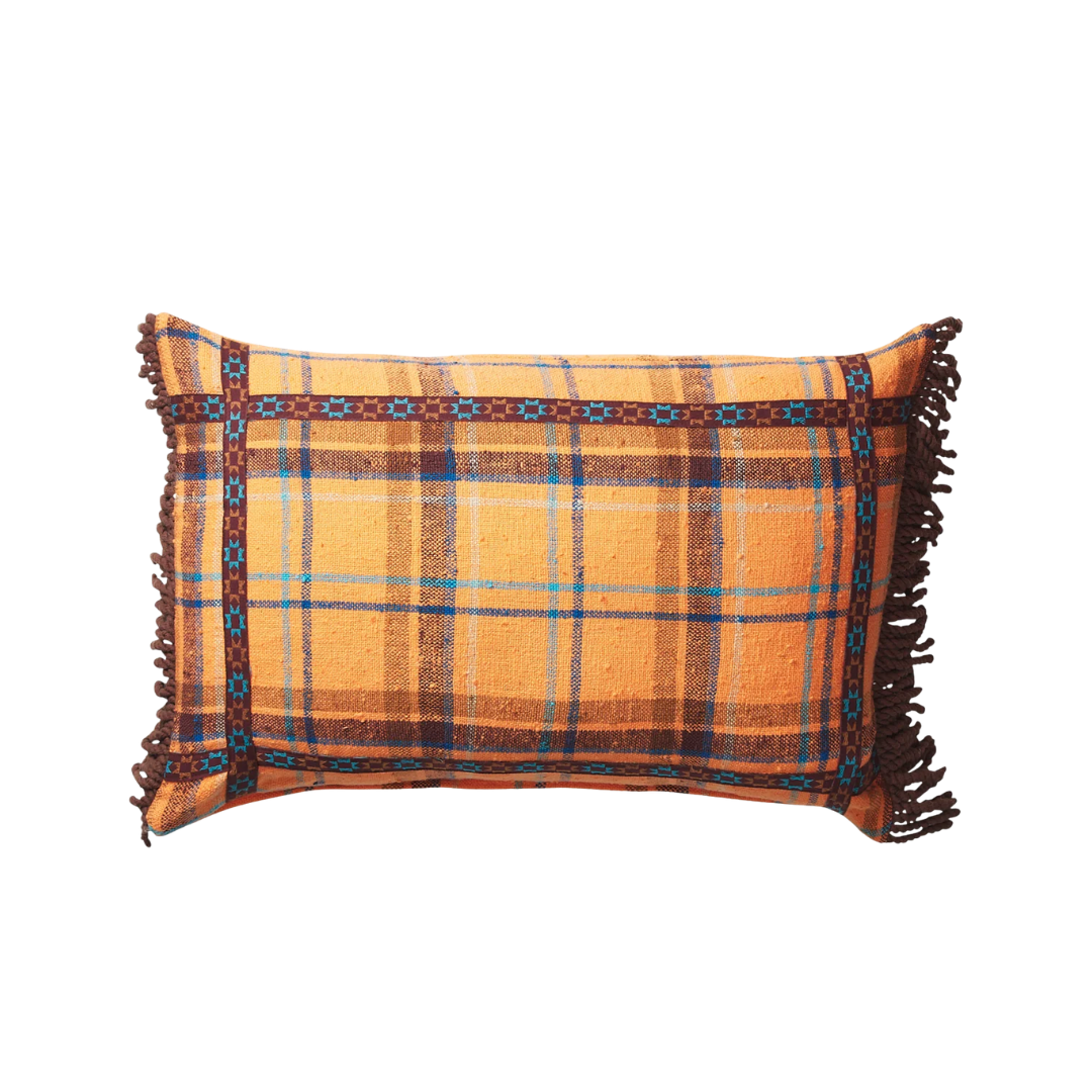 Frances Woven Cushion - Citrine Feather Insert