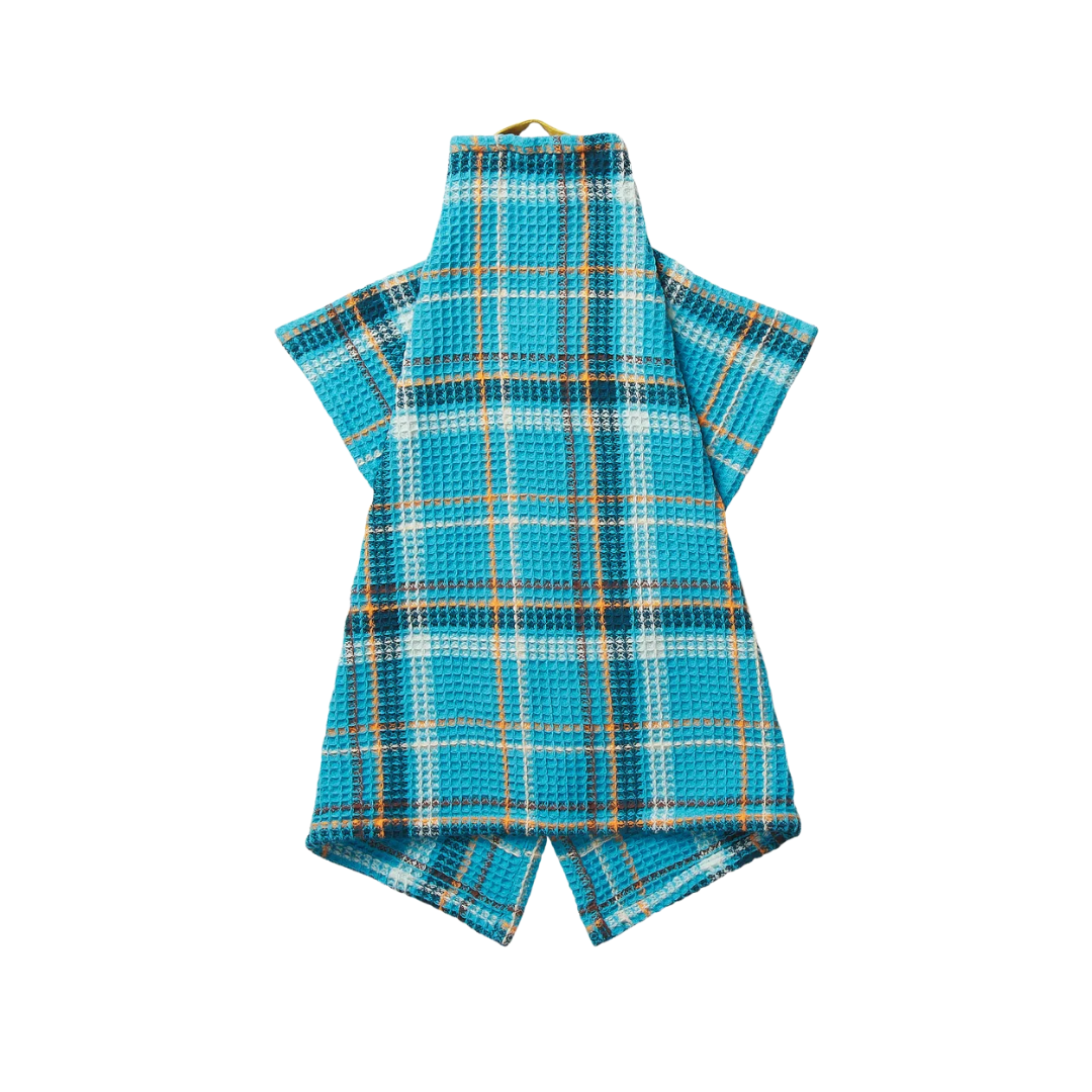 Frances Waffle Tea Towel - Turquoise