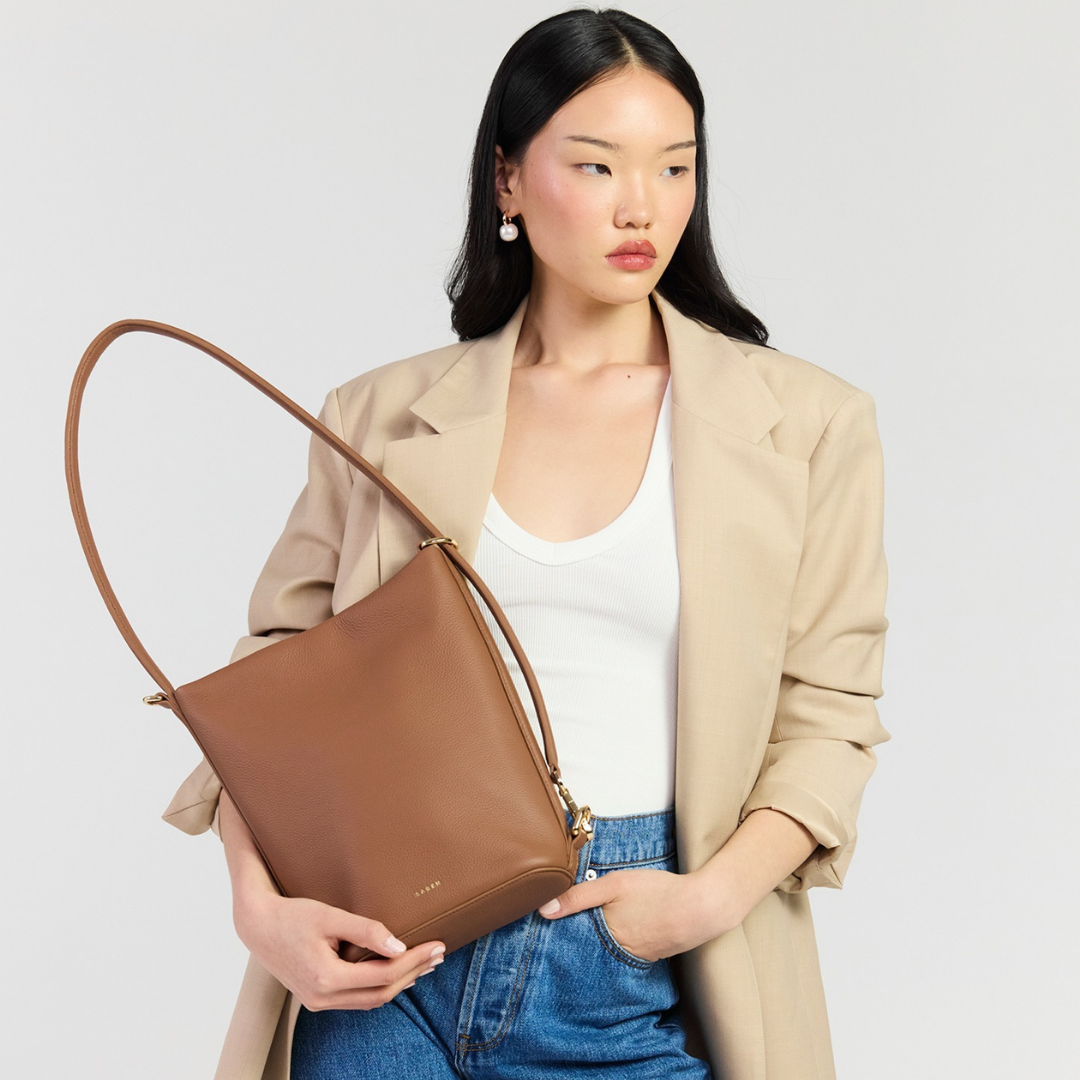 Jojo Shoulder Bag - Tan Luxe