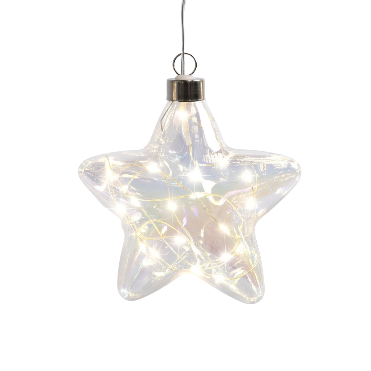 Pearl Tint Star Hanging Glass