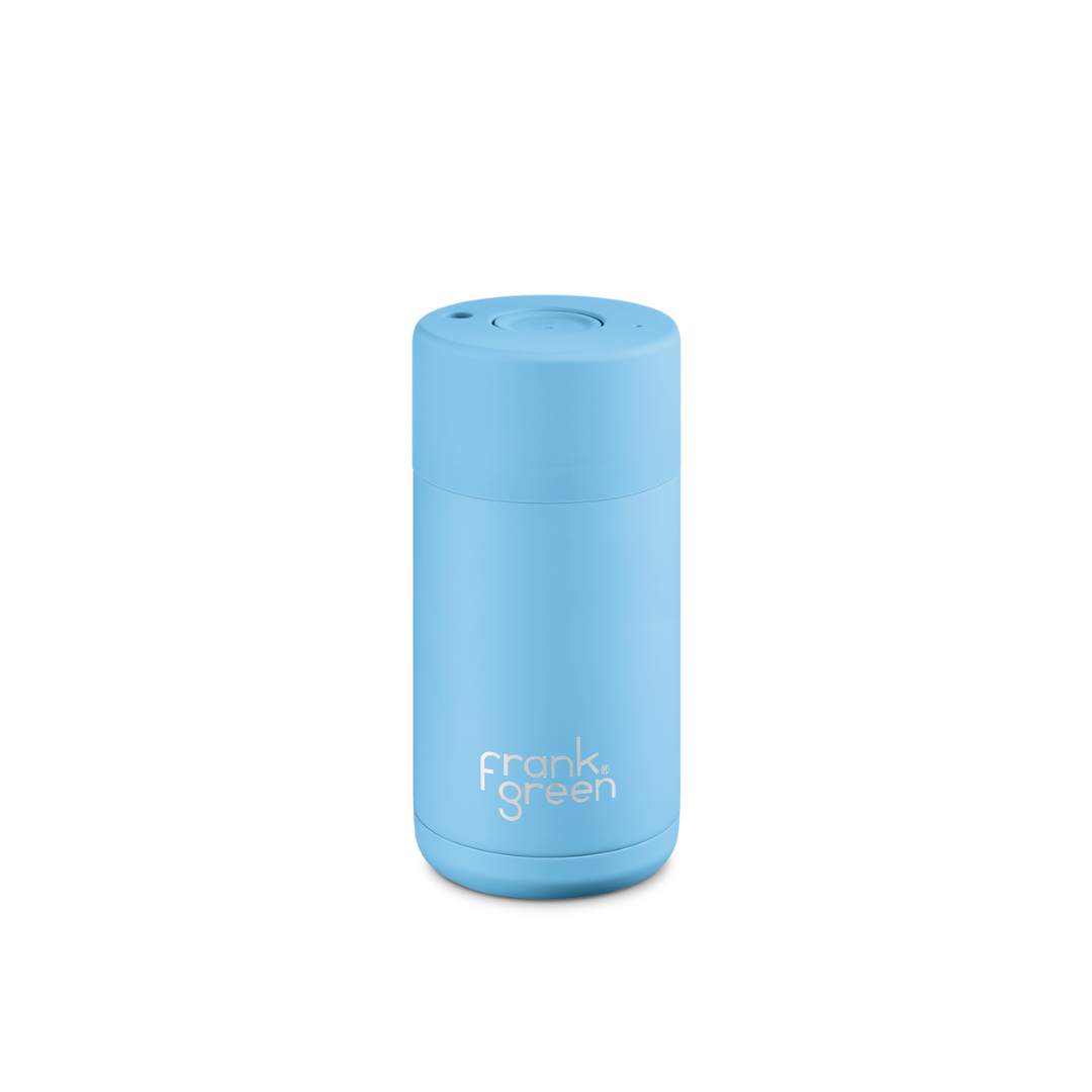 12oz Ceramic Reusable Cup with Push Button