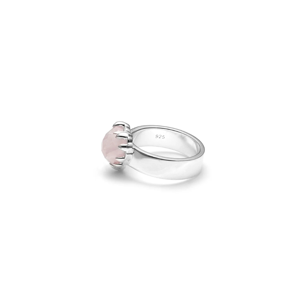 Love Claw Ring Rose Quartz