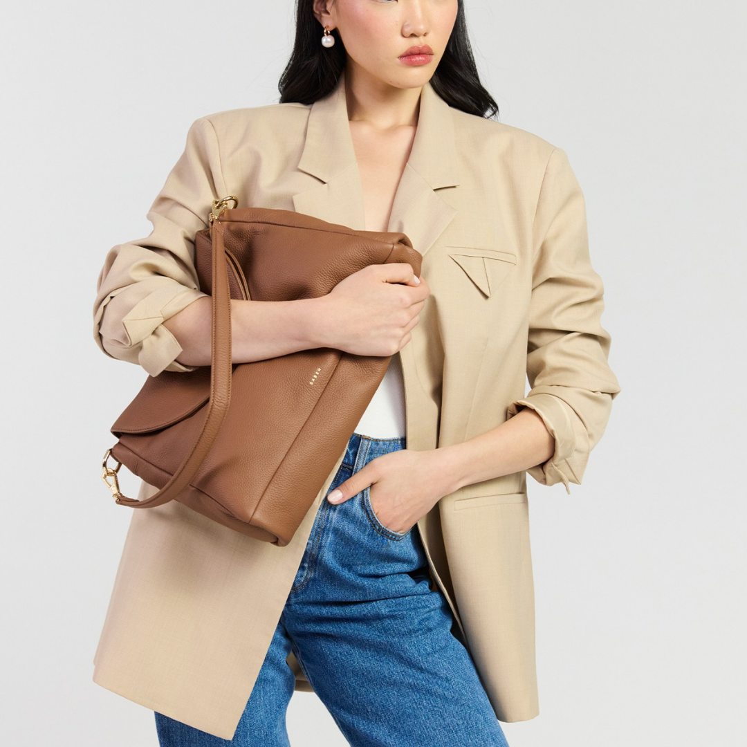 Becks Crossbody - Tan Luxe