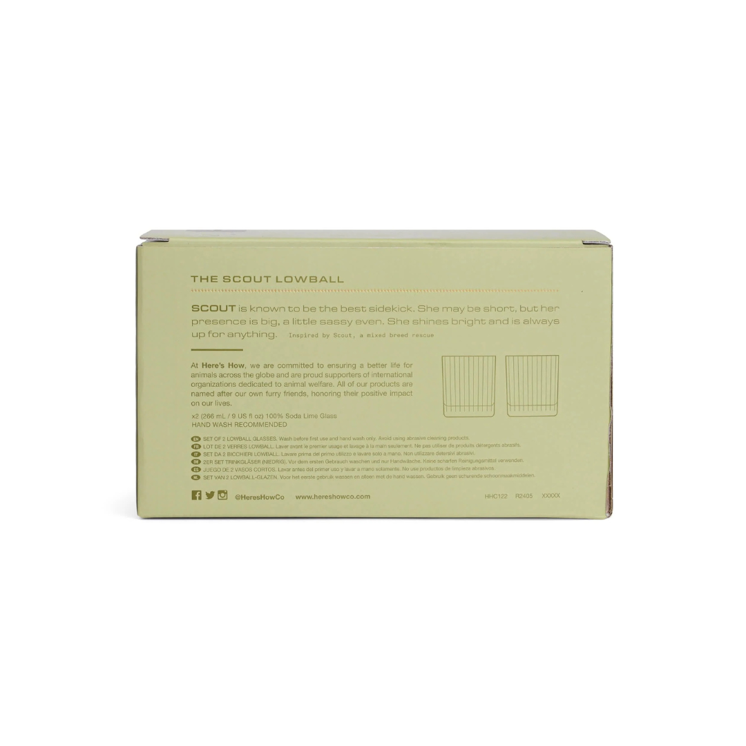 The Scout Lowball Glass - Set of 2 Olive