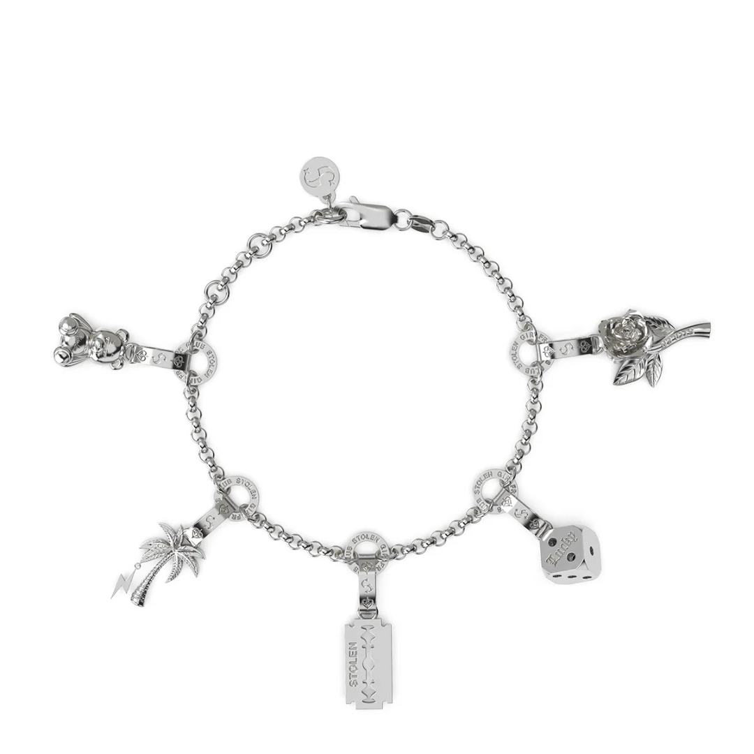 Halo Charm Bracelet - Silver