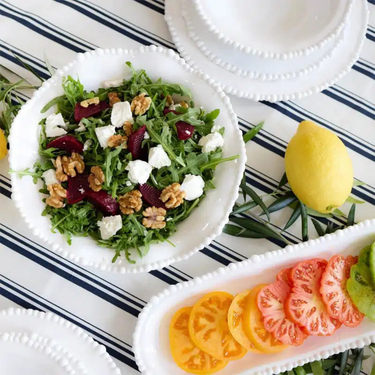 Melamine Pearl Platter 45cm - White