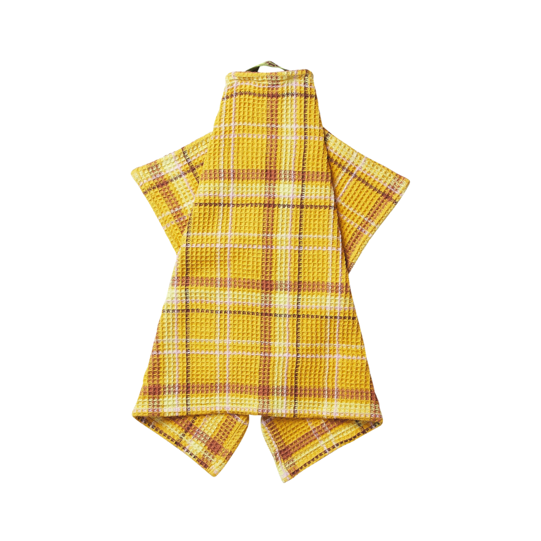 Frances Waffle Tea Towel - Ochre