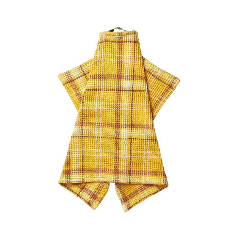 Frances Waffle Tea Towel - Ochre
