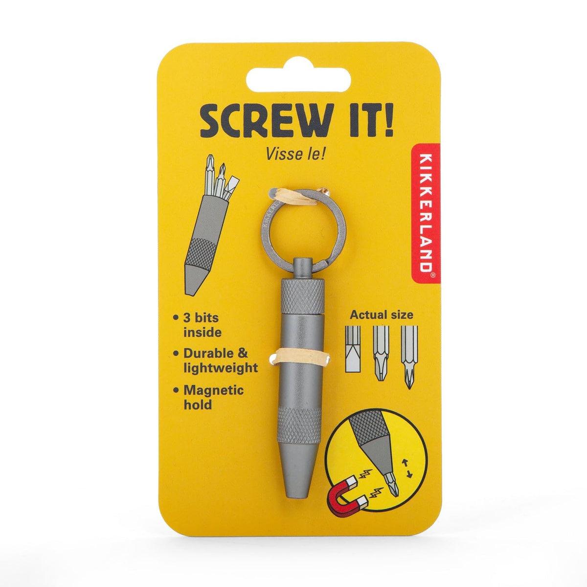 Kikkerland Screw It! Silver