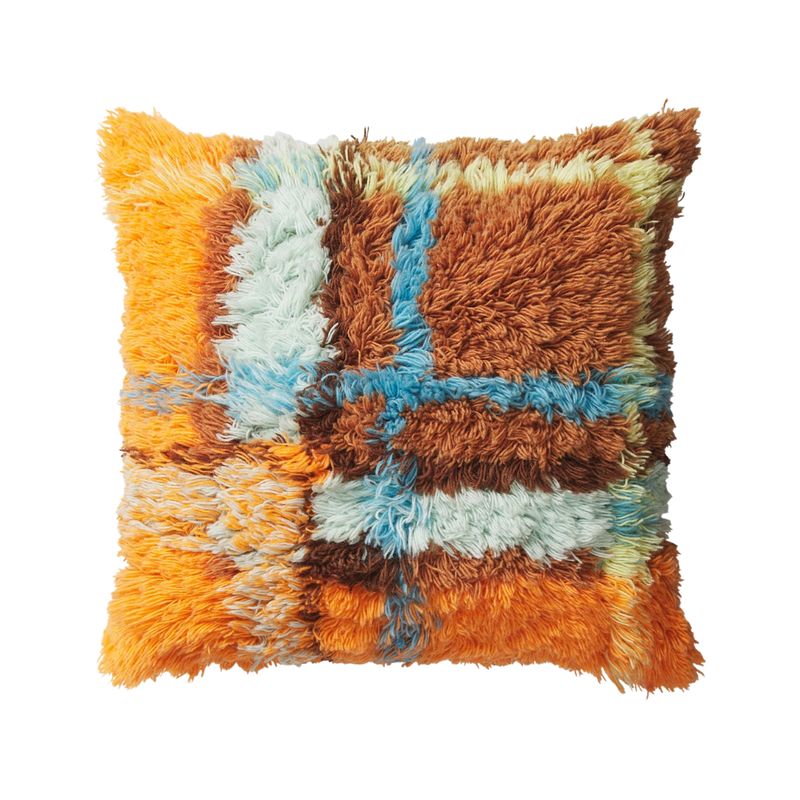 Frances Shag Cushion - Sable Feather Insert