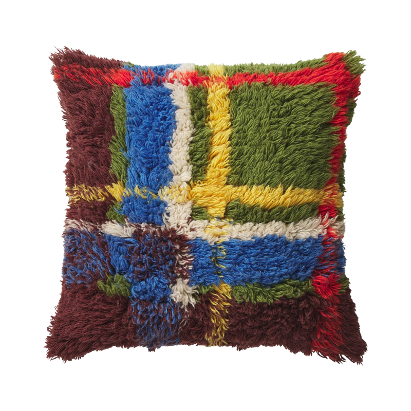 Frances Shag Cushion - Hunter Green Feather Insert