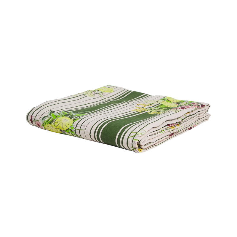 Dempsey Linen Sheets - Hunter Green Flat Sheet