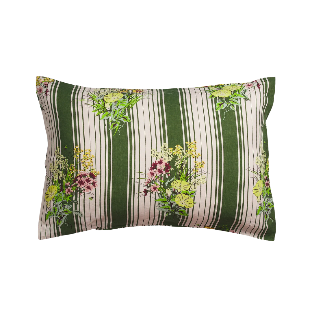 Dempsey Linen Pillowcase Set - Hunter Green