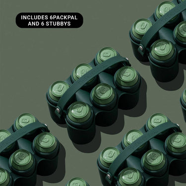 6PACKPAL + 6 Stubby Holders: Black