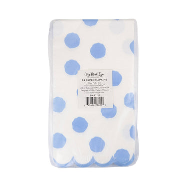 Blue Polka Dot Dinner Napkin