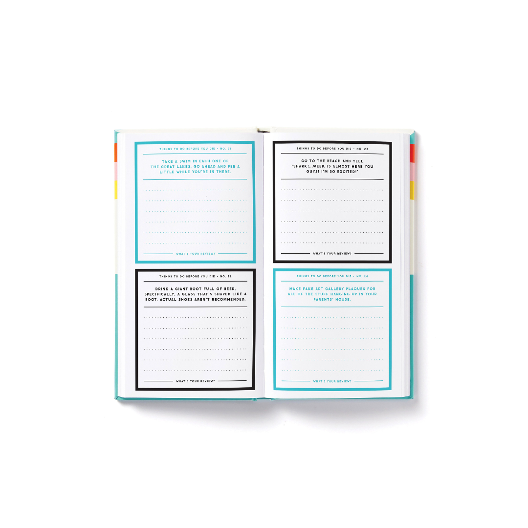 Brass Monkey a Million Things to Do Before You Die Prompted Journal Multi-Coloured