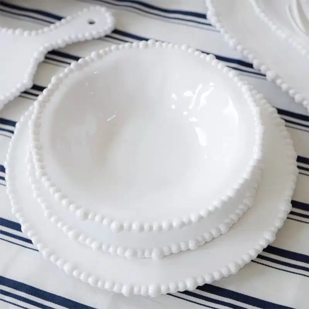 Melamine Pearl Side Plate - White
