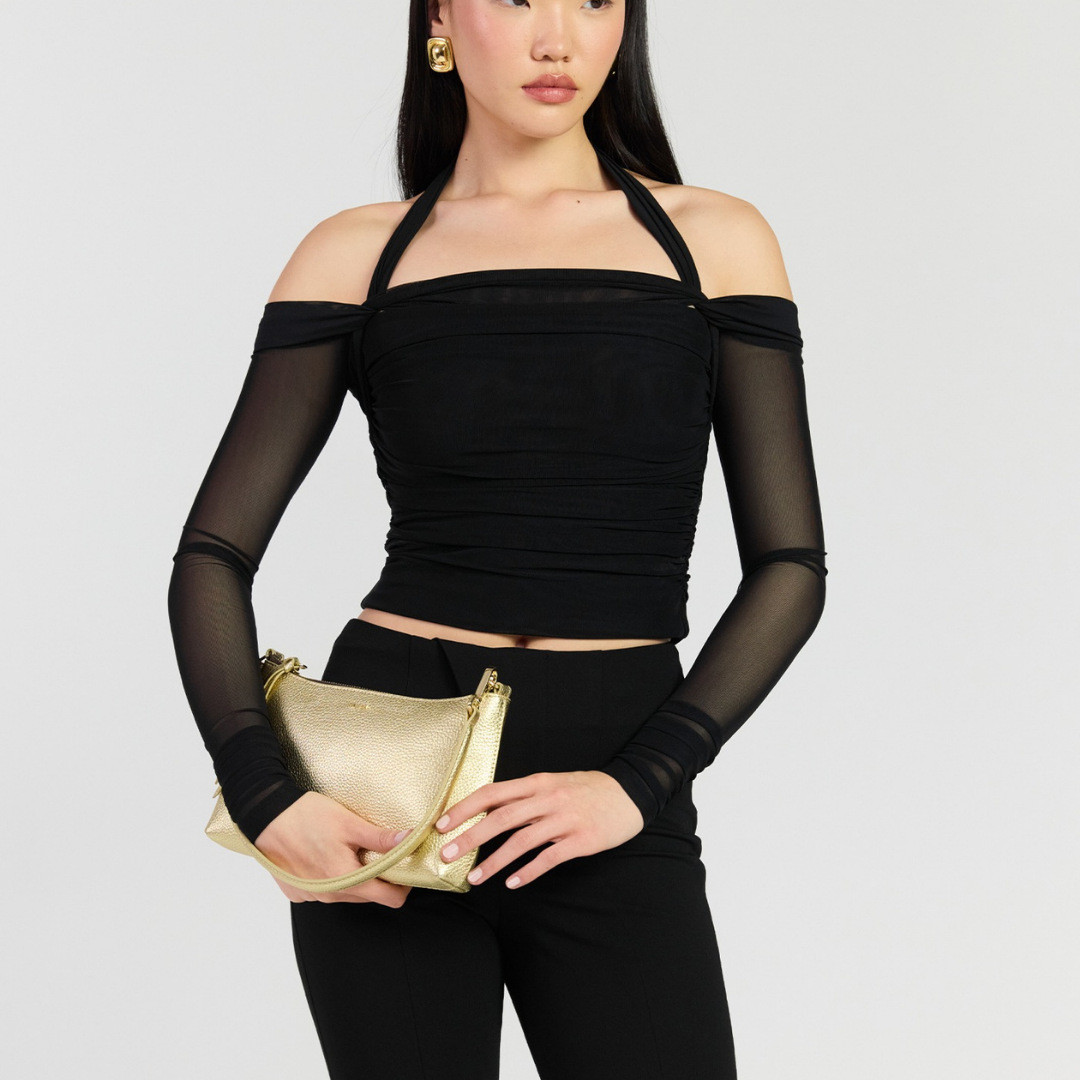 Haven Shoulder Bag - Champagne Metallic