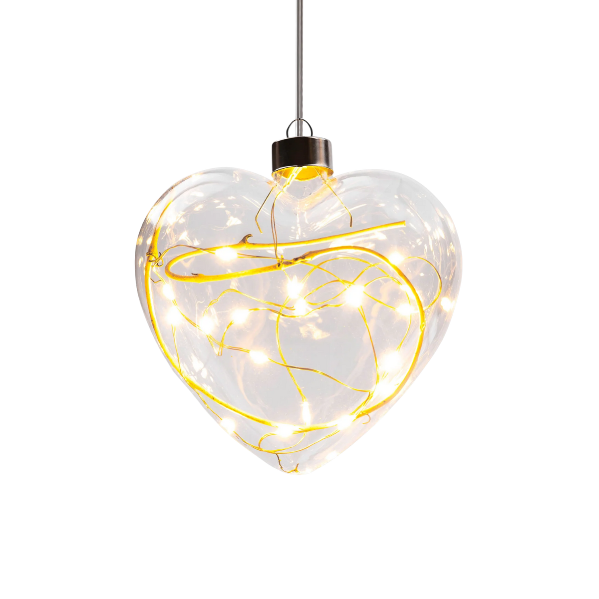 Winter Heart Hanging Glass Light
