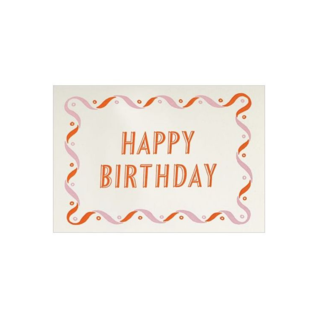Mini Card - Pink and Orange Birthday