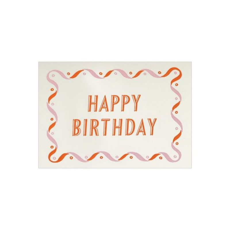 Mini Card - Pink and Orange Birthday