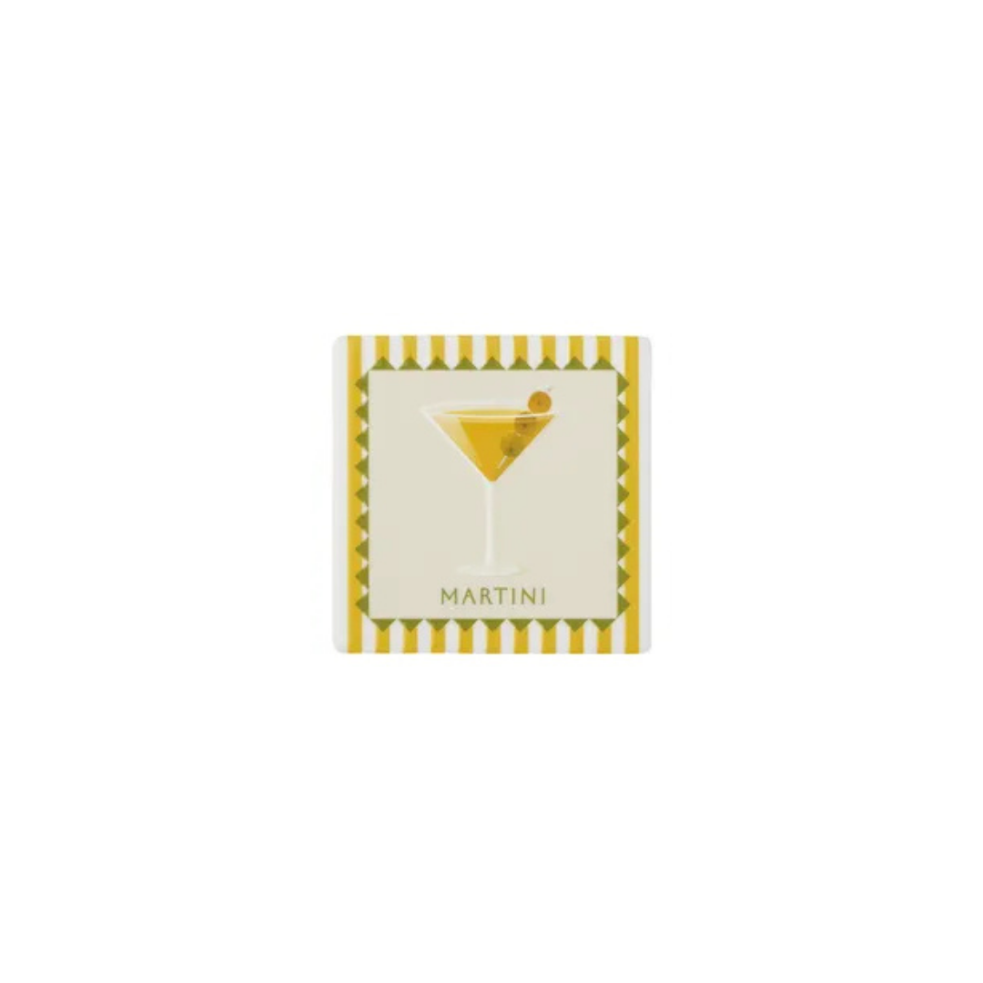 Aperitif Ceramic Coaster 10cm Assorted