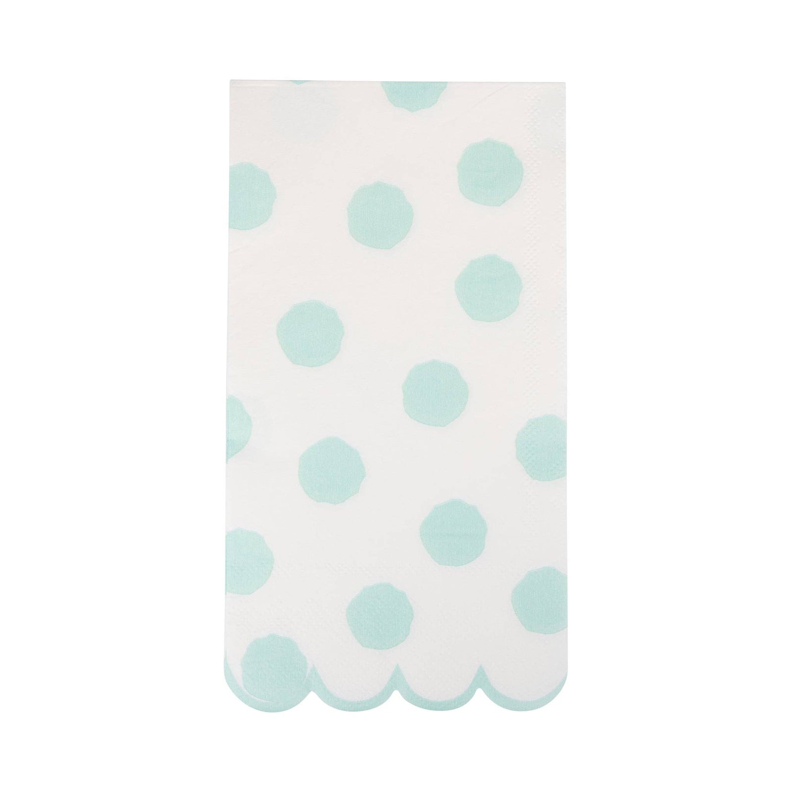 Aqua Polka Dot Dinner Napkin