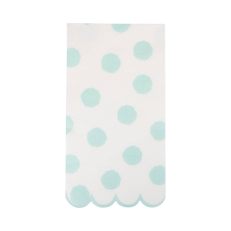 Aqua Polka Dot Dinner Napkin