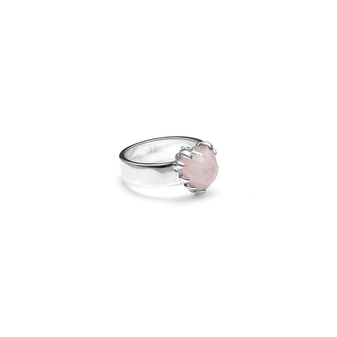 Love Claw Ring Rose Quartz