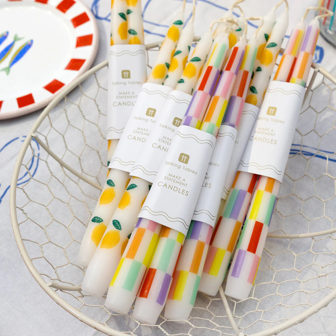 Olive Taper Dinner Candles - 2 Pack