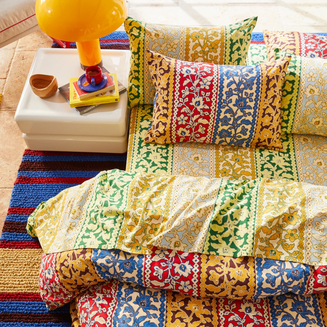 Thea Cotton Pillowcase Set - Vermillion Standard