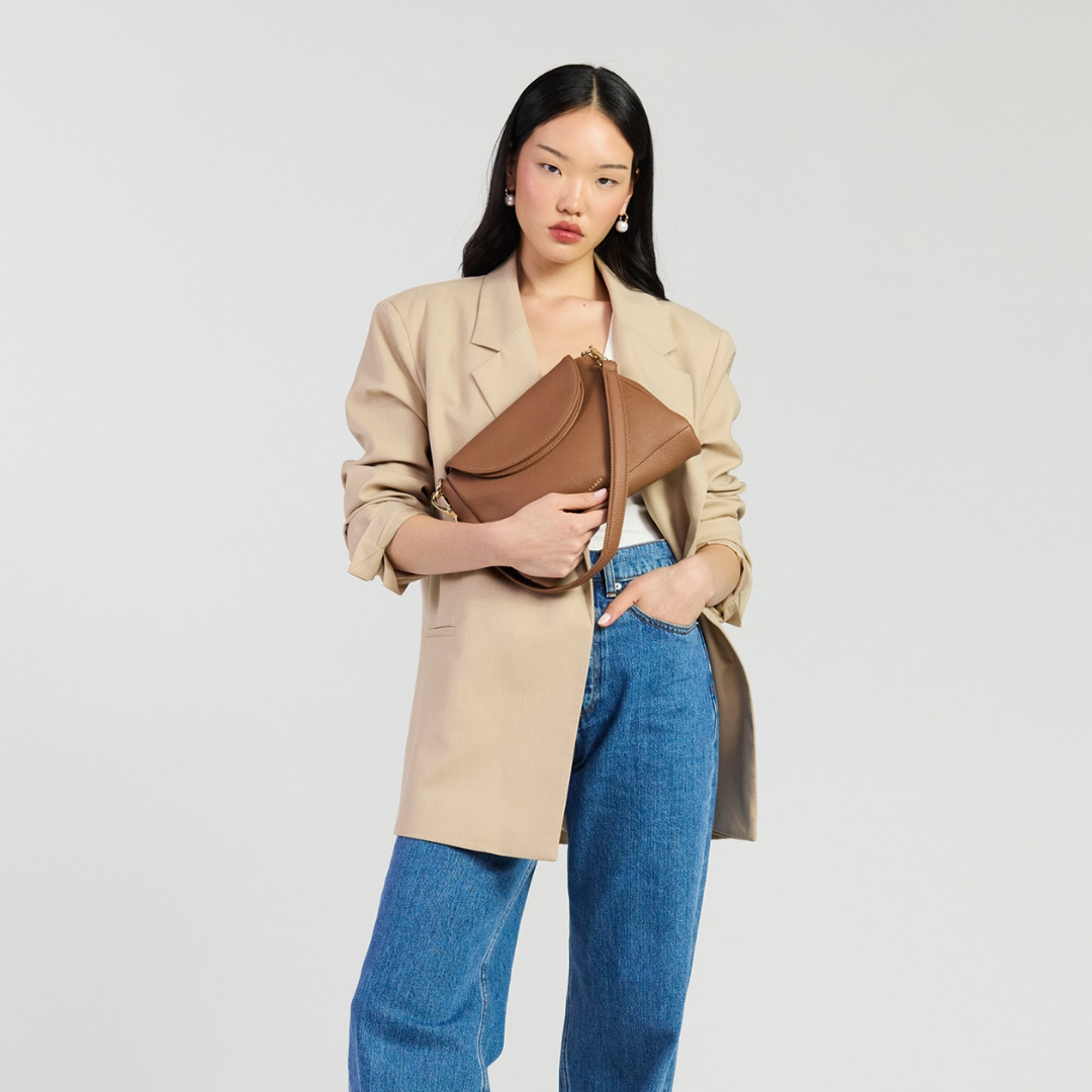 Beckett Crossbody - Tan Luxe