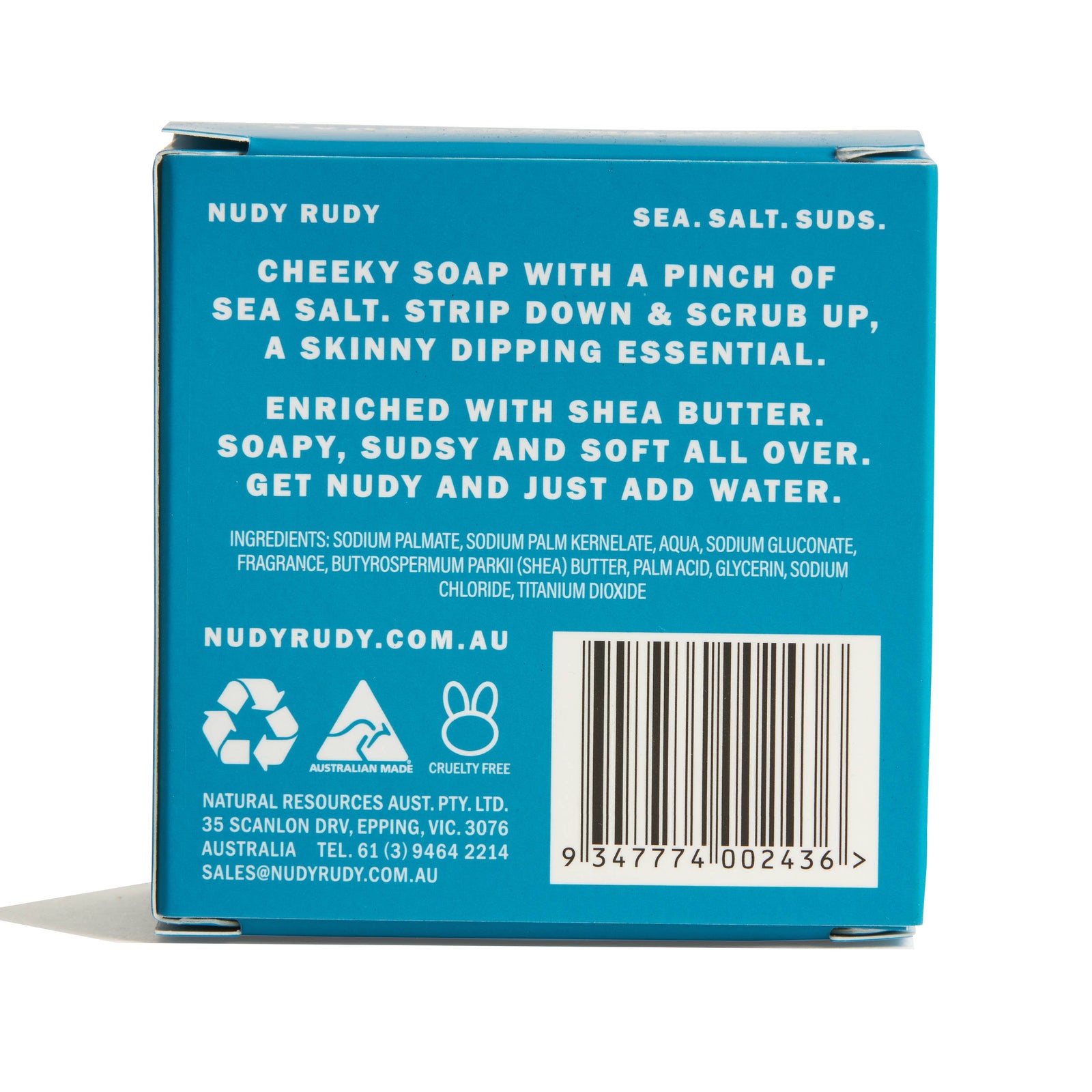 Nudy Rudy Bar Soap 4.2oz - Sea Salt Suds