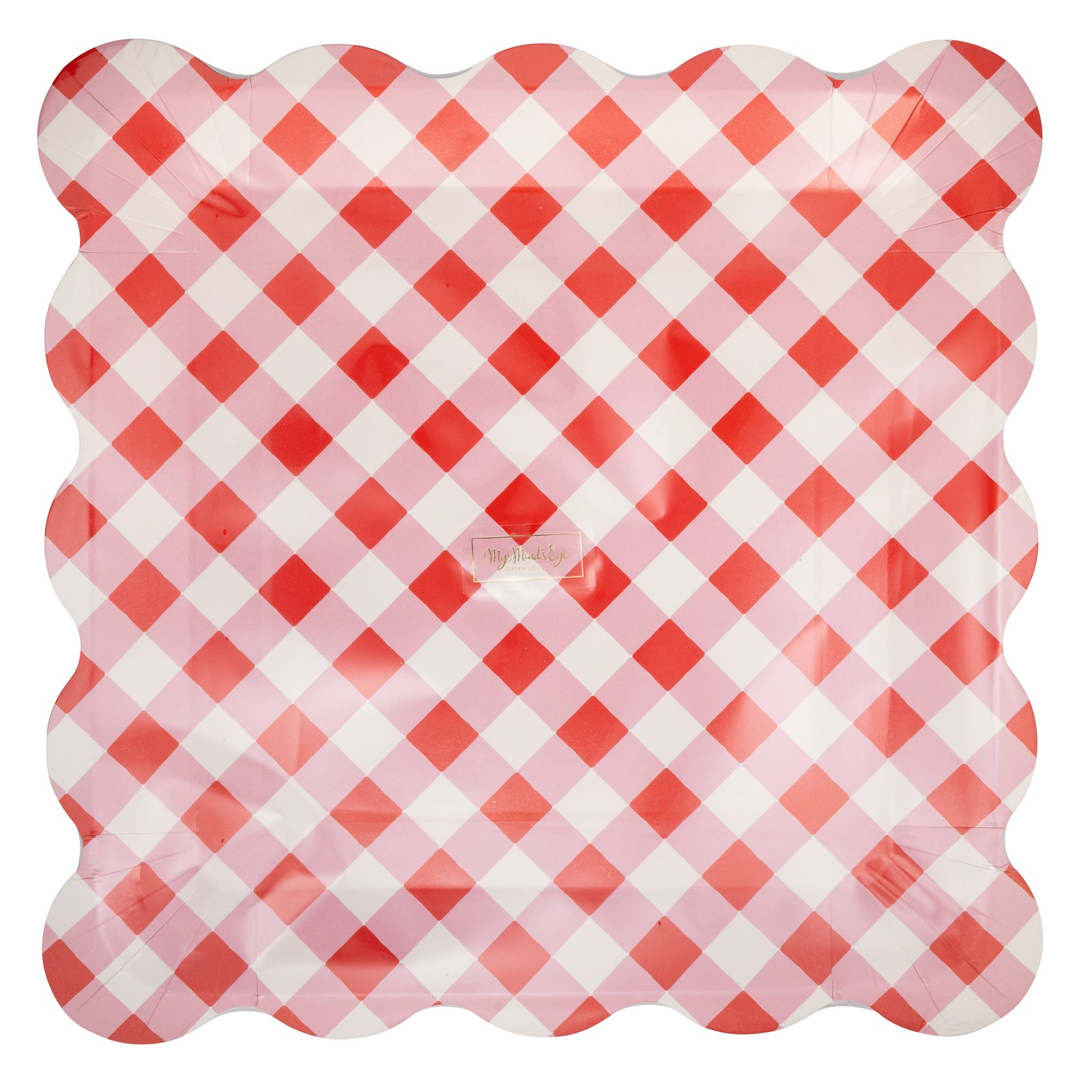 Cherries Gingham Plate