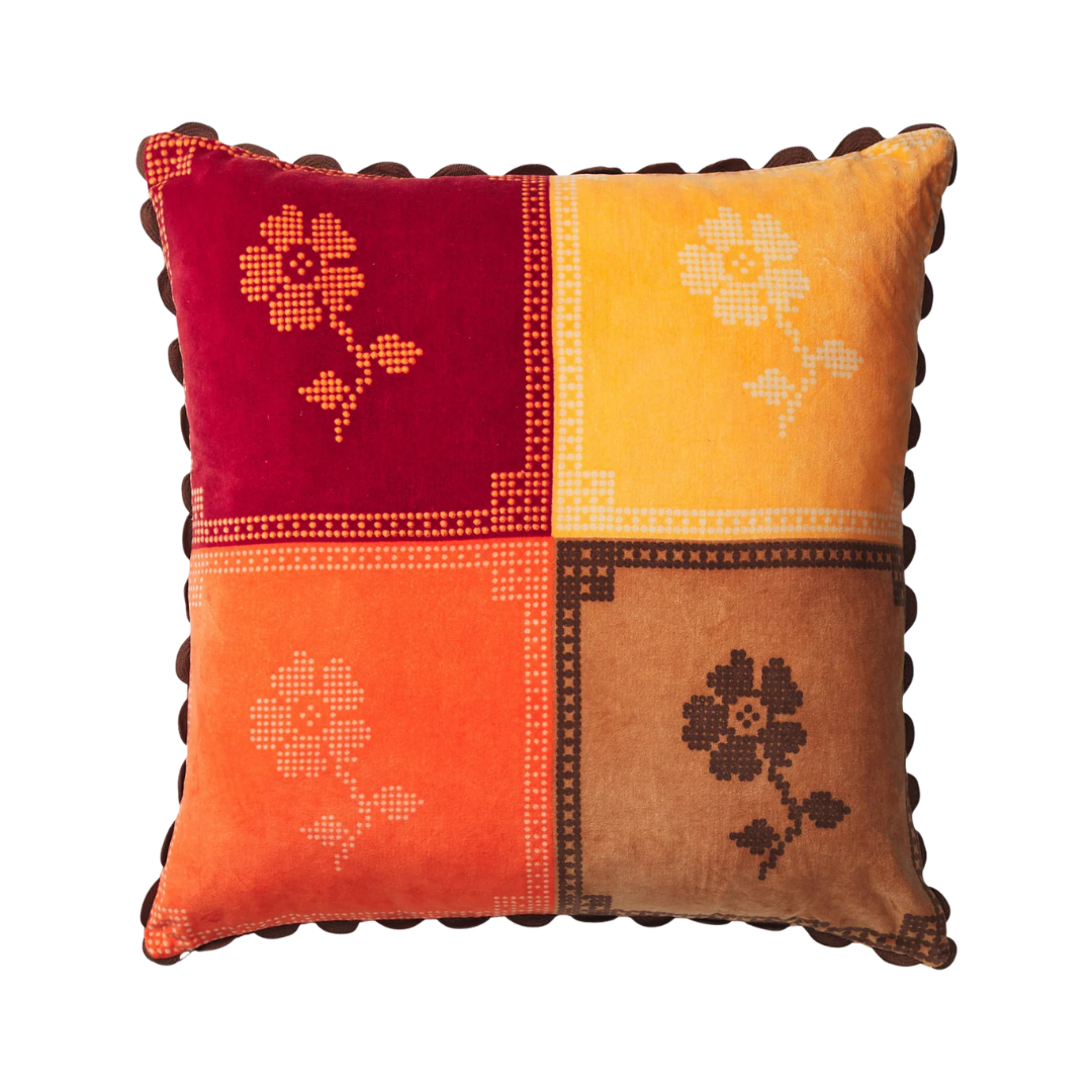 Bonny Reversible Velvet Cushion - Sienna Feather Insert