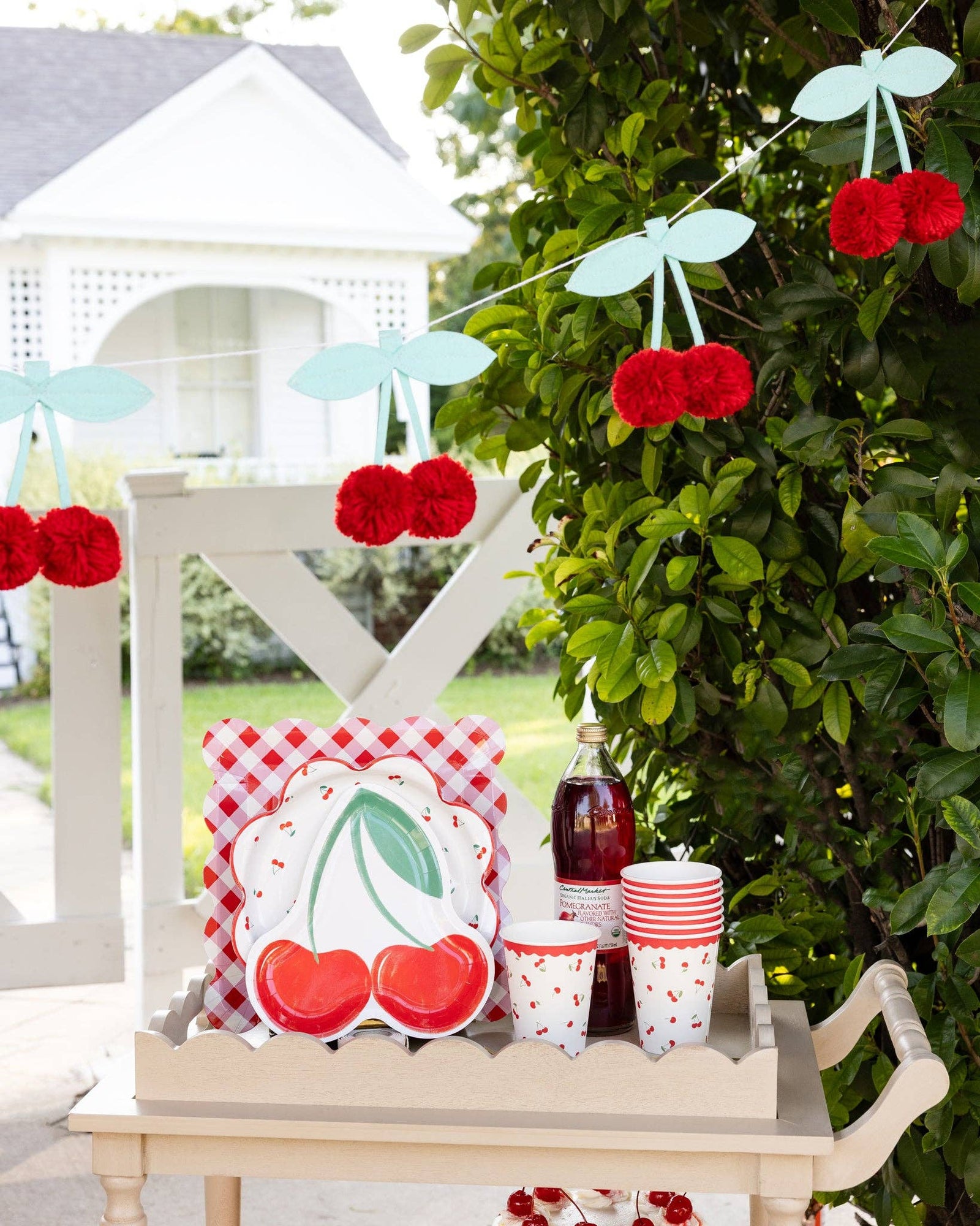 Felt Cherries Banner