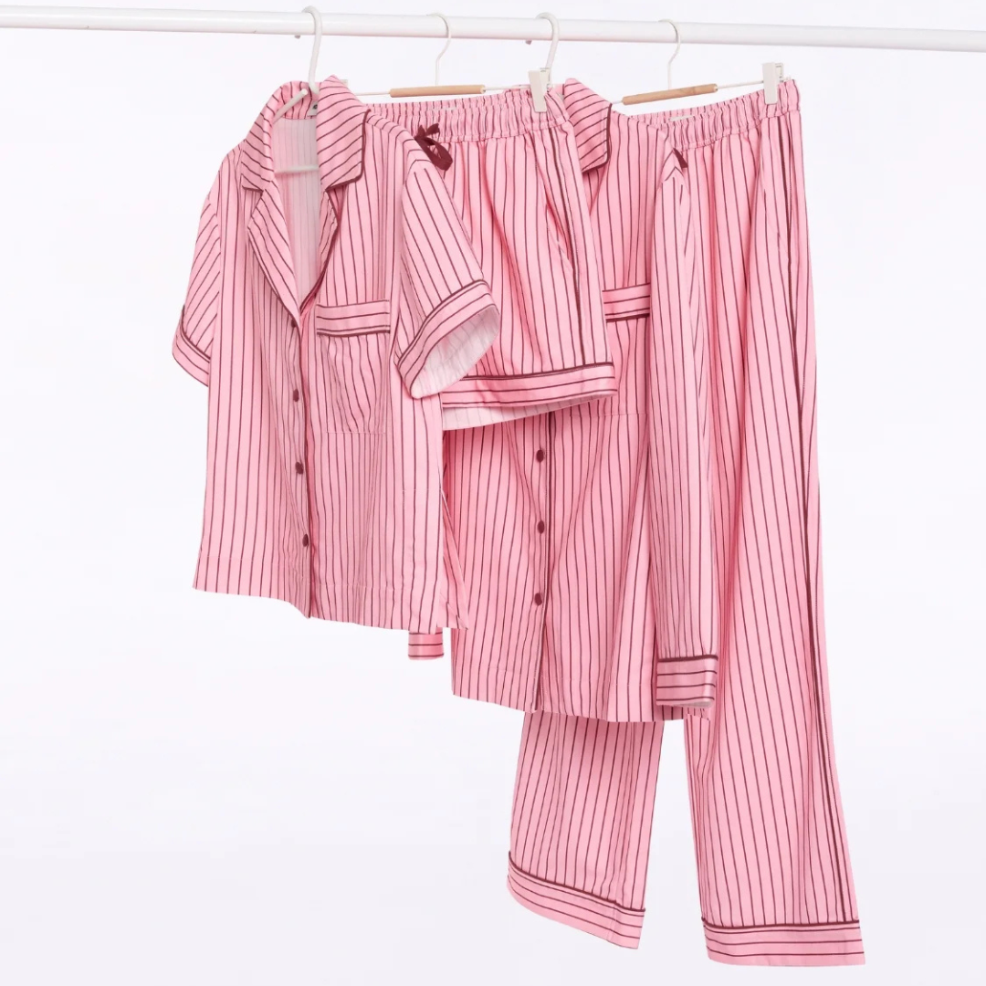 Long Sleeve Sleep Shirt - Rocky Road Stripes