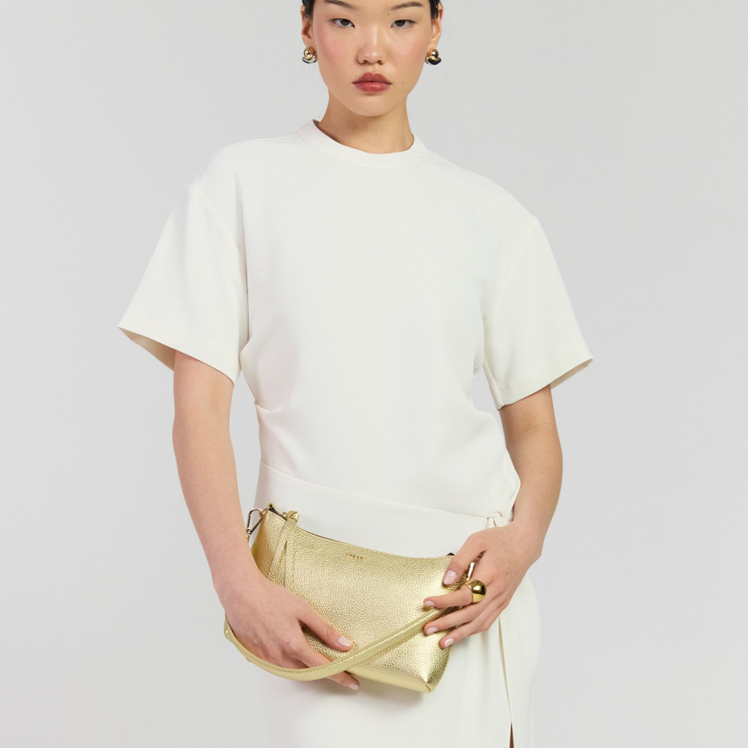 Haven Shoulder Bag - Champagne Metallic