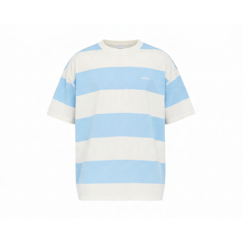 Stripe SS Tee Bay Blue/Chalk