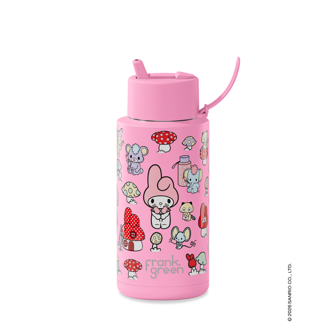 Frank Green × Sanrio 34oz Flip Straw Bottle